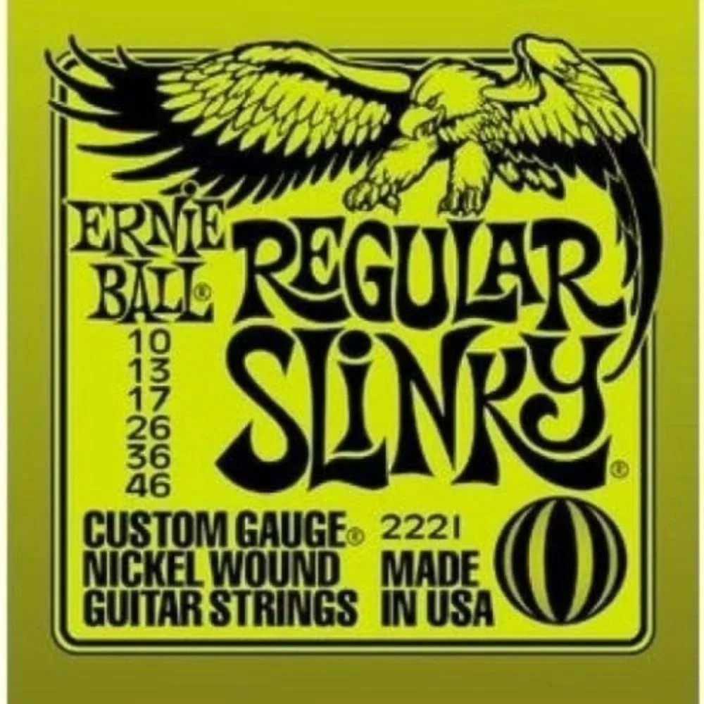 Ernie Ball 2221 Regular Slinky Nickel Wound Electric Guitar Strings 10-46 3-Pack